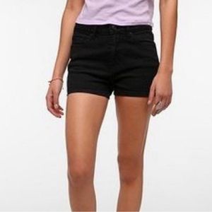 Urban Outfitters | Black Denim Shorts BDG High Rise Erin 5 Pocket Shortie